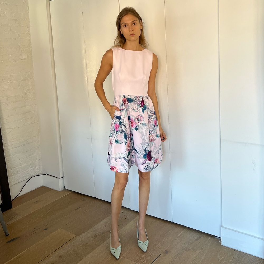 Ted baker floral dress with pockets